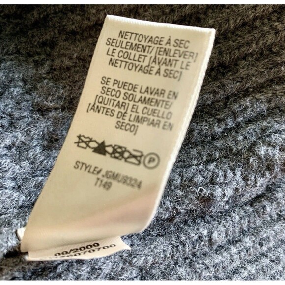 Juicy Couture Gray Lambs Wool Blend Open Front Sash Tie Cardigan Sweater Large - Picture 8 of 9